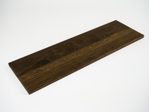 Stair Tread Window Sill Shelf Smoked Oak A/B 20 mm, full stave lamella DL, hard wax oiled, 20x270x870 mm